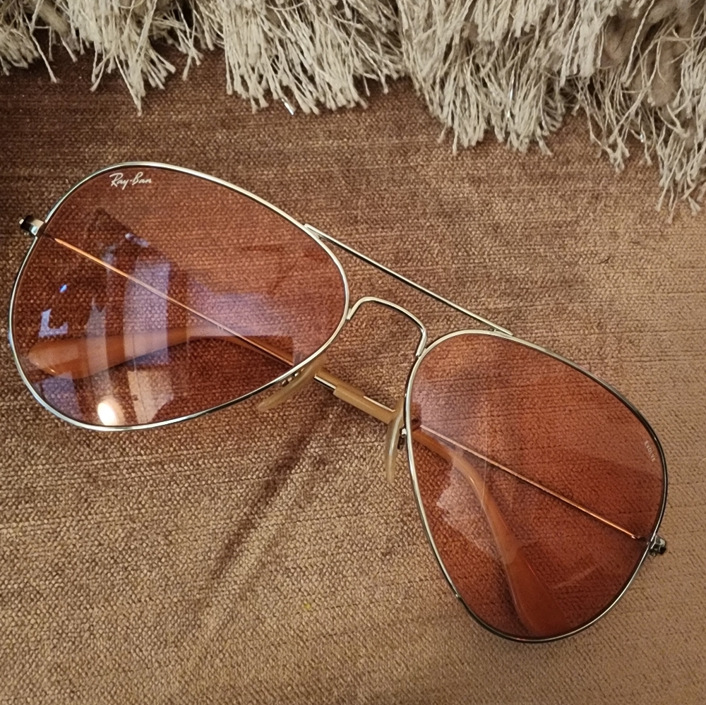 Ray-Ban Pink and Cream Sunglasses Accessories